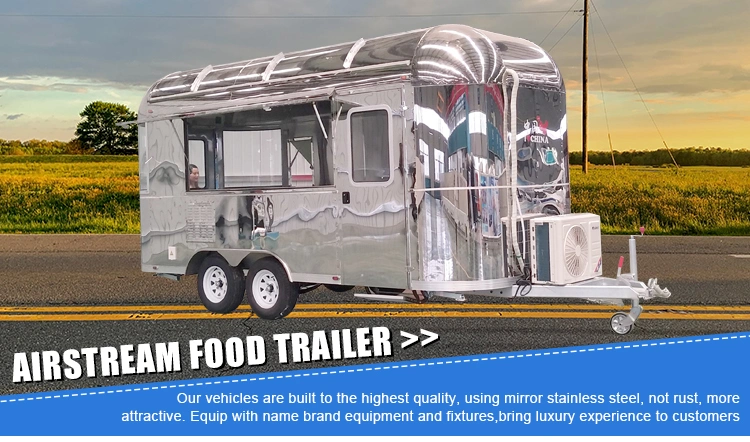 Oriental Shimao Used Electric Airstream Mobile Street Fast Food Truck for Sales Vending Mini Ice Cream Hot Dog Snacks Truck