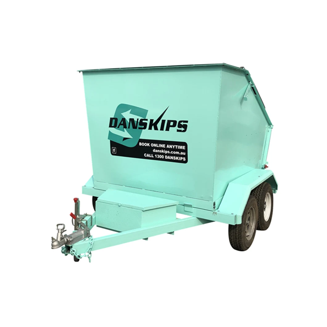 Customized Tandem Axle Skip Bin Tipper Trailer